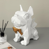 Nordic light luxury Bulldog tissue box ornaments creative home living room coffee table bedroom home napkin drawing paper box