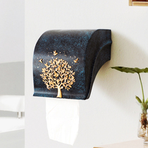 Toilet toilet tissue box toilet paper rack Nordic creative waterproof hand box roll paper holder toilet paper wall hanging