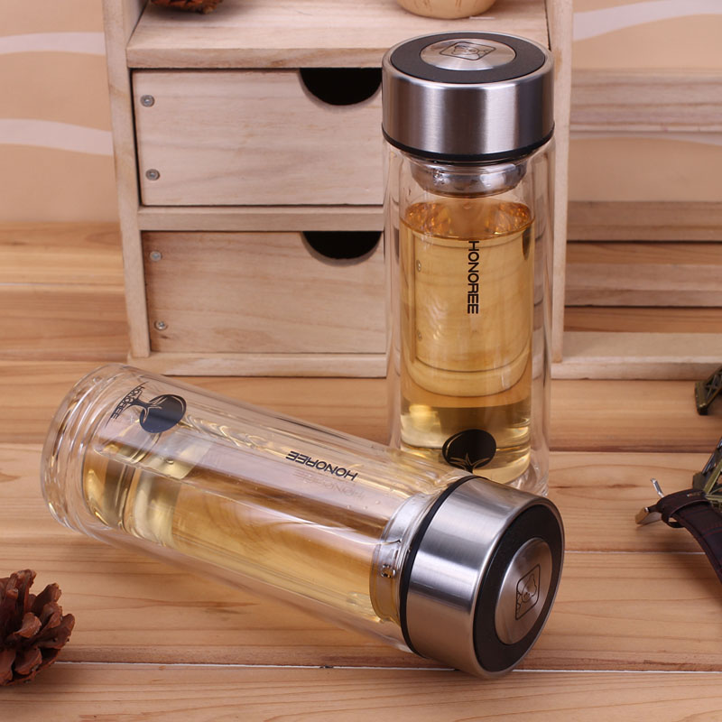 双层玻璃杯高硼硅耐高温防炸水杯茶杯子带滤网水晶男士商务_7折现价