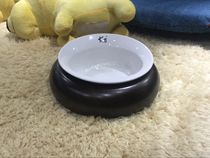 K1 PET TABLE FOOD BOWL Beech Wood Porcelain Bowl Ringed Cat Bowl Pitched Bowl Cat Dog Dining Table Dog Cat Single Bowl