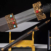 Integrated Han Jianjian Town Residence Treasure Sword Prevention Gift Sword Martial Arts Hard Sword Cold Weapon Long Sword Exercise Fitness Sword Unopened Blade