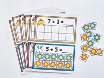 Childrens fun math addition practice board game card Enlightenment toy focus paste quiet book