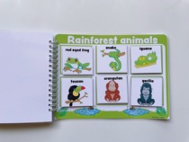 Animal habitat classification baby English Enlightenment quiet book finished DIIY animal cognitive matching children puzzle