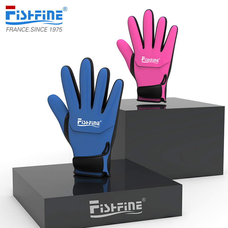 FISHFINE thick snorkeling deep diving gloves non-slip tie fit warm and wear-resistant surfing gear beach gloves