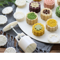 Moon Cake Mold Home Hand Press Flower Style Model Printed With Ice Skin Green Bean Cake Do Nt Stick (Australia shipped)