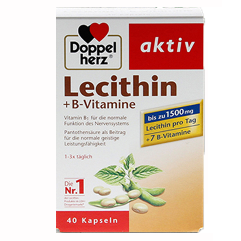 德国进口双心大豆卵磷脂软胶囊40粒