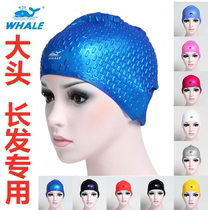 Whale water drop cap for adult hair silicone swimming cap large number ear protection anti-water entry no head