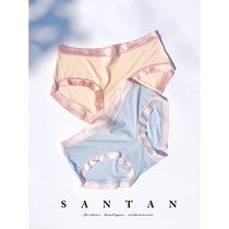 60 Lan Jing Modal underwear women without trace ice silk summer breathable ice cream color Japanese simple zero sense middle waist