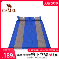 Camel outdoor automatic inflatable mat Moisture proof mat mat double with pillow air cushion thickened camping camping tent sleeping mat