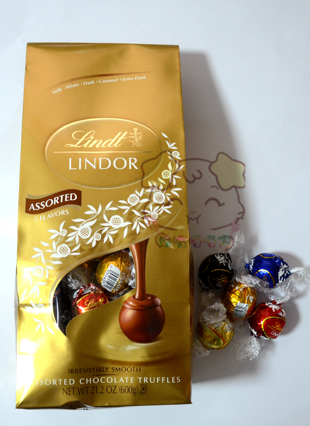 lindt lindor瑞士莲 红色/牛奶松露软心球巧克力单粒喜糖