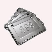 Motorcycle scooter stainless steel license plate frame front and rear license plate tray license plate frame universal thickened frame bracket