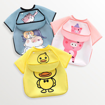 Childrens overalls babies spring and summer anti-fouling baby paintings waterproof thin dining clothes aprons aprons bibs