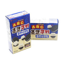 Korea Lotte white chocolate dipped cookies letters ABC43g sandwich childrens net celebrity snacks Casual
