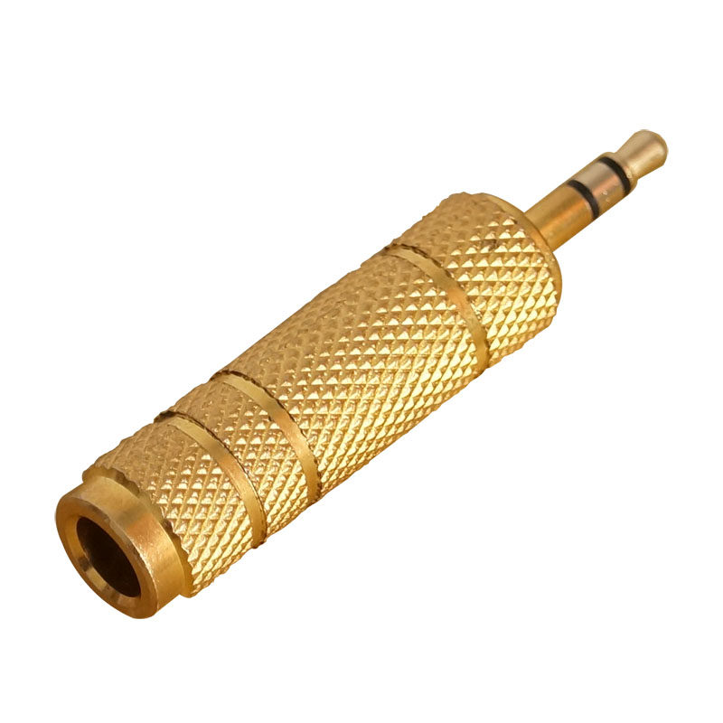 靓韵l65 麦克风 话筒 转接头3.5-6.5 3.5公头转6.5孔转换头 电脑