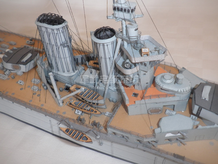 英国雄狮号狮级战列巡洋舰 纸模型 巡洋舰模型 1:250 手工纸艺diy