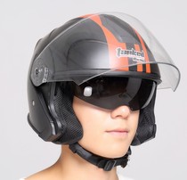 Electric motorcycle half helmet tank double lens plus size 3C certified helmet helmet four seasons mens and womens half duplex
