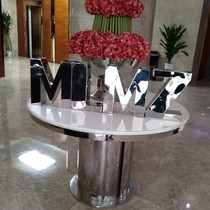 Factory custom stainless steel letter decorative flower flower pot creative metal ornaments