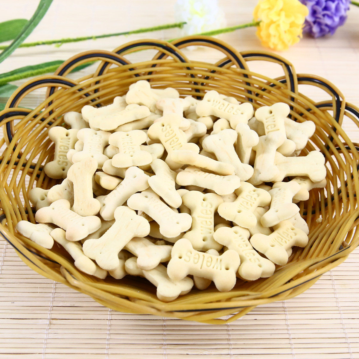 宠物狗零食 狗饼干 美国威尔斯小骨头牛奶口味270g 幼犬磨牙零食