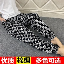 Summer Women Pants Slim stretch of cotton with enlarged light cage pants Mom Breathable Perspiration Artificial Cotton Home Pants Tide