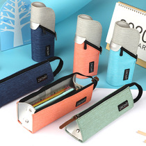 Smart purchase triangle three-dimensional pen bag pencil case female simple Korean stationery bag large capacity multi-functional junior high school students male ins style Japanese salt series Net red high-value designer canvas high school students