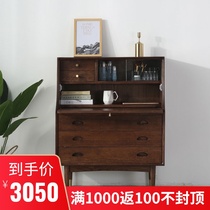 Nordic wood chest chest modern simple drawer storage cabinet multifunctional living room side cabinet bedroom chest cabinet