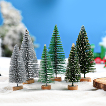 Mini Christmas Tree Pine Needle Snowpine Tree Stained White Snow Pine Emulation Christmas Tree Christmas Cake Decoration Pendulum