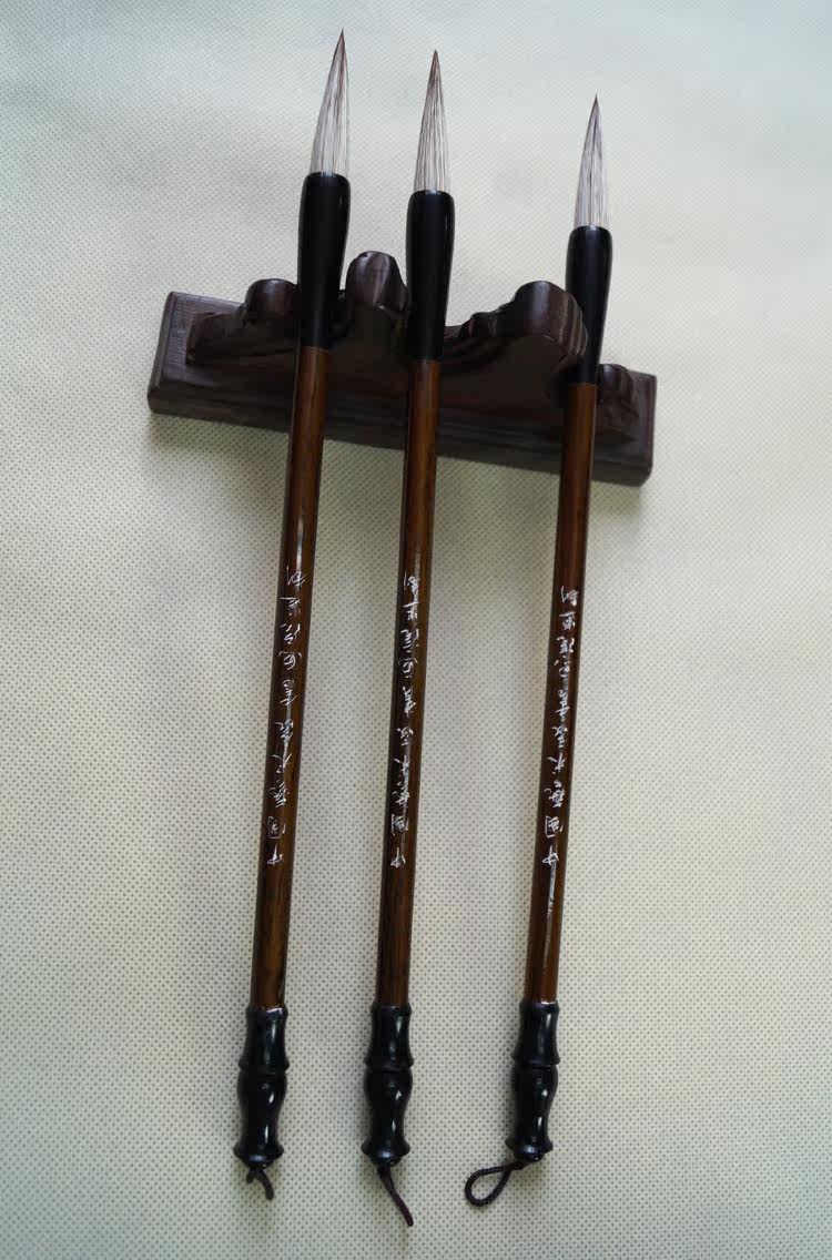 画院定制毛笔木杆紫毫笔高档湖笔书画适用毛笔不掉毛不开叉质量好