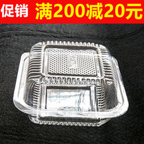 Disposable transparent plastic cake box square thickened hamburger box West order dessert takeaway packing box with buckle