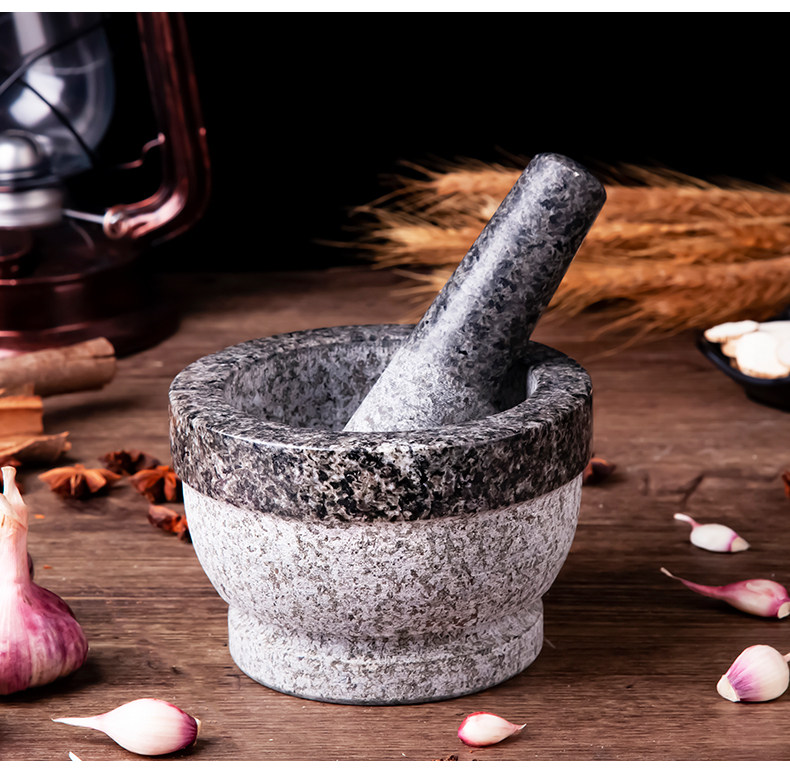 捣蒜缸压蒜器蒜泥器捣药罐研磨老式舂钵家用石臼蒜臼子大号