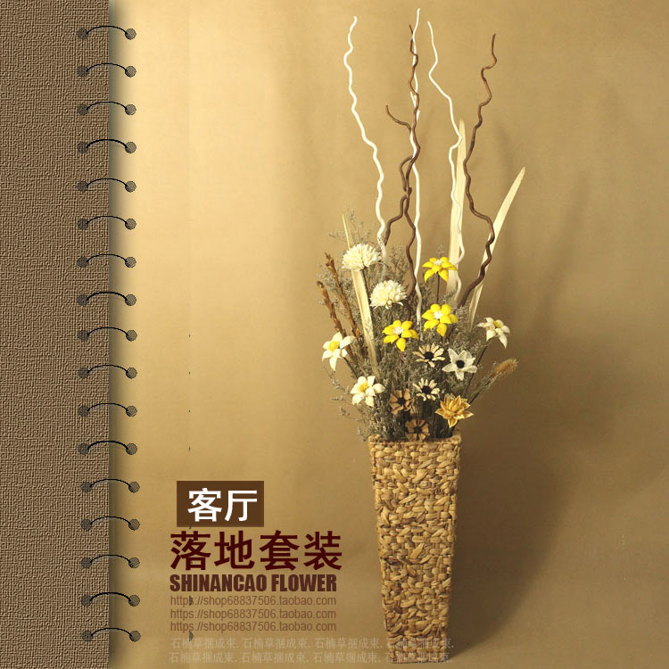 Living Room Decoration Large Scale Floor To Ceiling Dried Flower