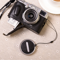 Genuine leather Fuji X100V X100T X100F lens cover anti-loss rope sticker