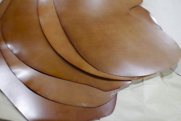 日本进口 水染高级马臀皮 cordovan 多脂 小川马臀皮 威士忌色