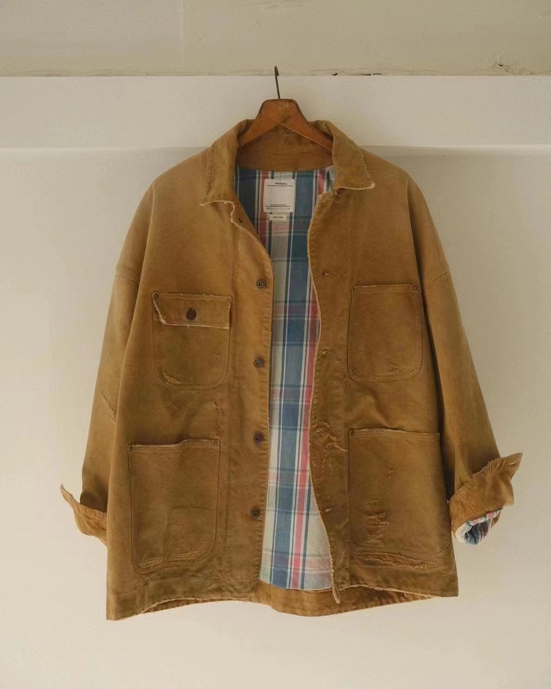極美品 17ss visvim BENNY COVERALL UNWSD V.F. 3 VISVIM - VISVIM 18aw SANJURO BENNY JKT ヴィズヴィムの通販 by