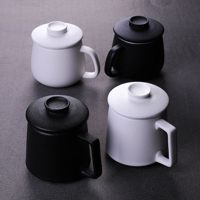 Jingdezhen tea cups high - capacity mugs ceramic filter tea cups with cover glass office home for tea