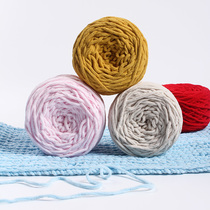 Ice line wool group hand-woven scarf diy thick ball send boyfriend hook hook Slipper mat collar small single strand