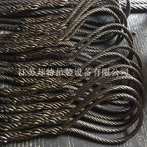 Bunte wire rope sling Hand-inserted double buckle wire rope 24mm5m glossy galvanized pressed lifting sling
