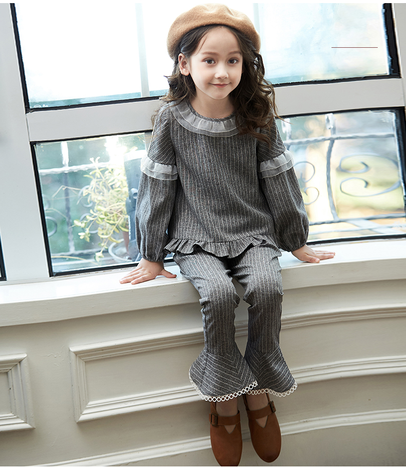 女童洋气套装2018新款春装中大儿童衣服女春秋女孩韩版童装两件套