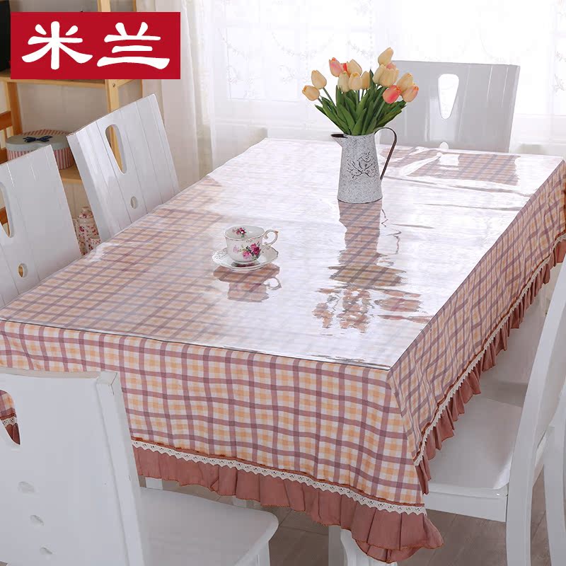 米兰美式风时尚格子布艺桌布家用餐厅温馨台布桌子布防油水餐桌垫产品展示图2
