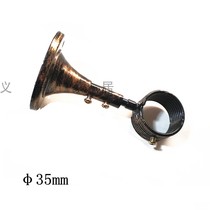 35mm large Wrought iron curtain rod top mounted single bracket Fixed mounting code for thick pipe Roman rod side mounted frame