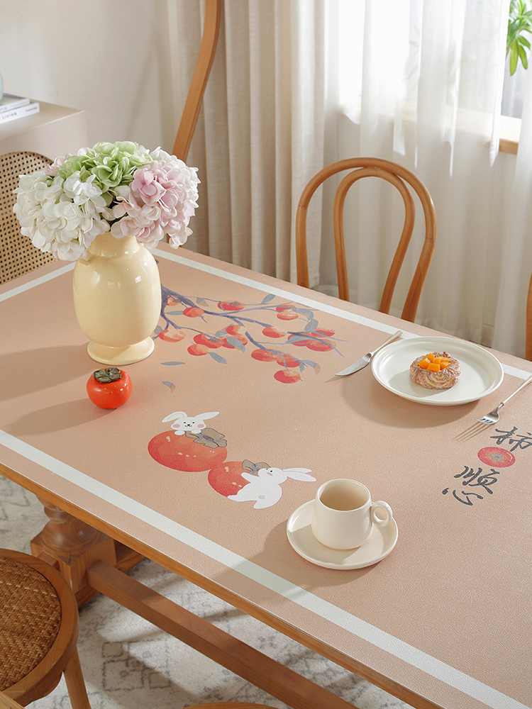 Inventory Processing PVC Fabric Dining Table Cushion Waterproof Oil-Proof Disposable PVC Leather Coffee Table Tablecloth