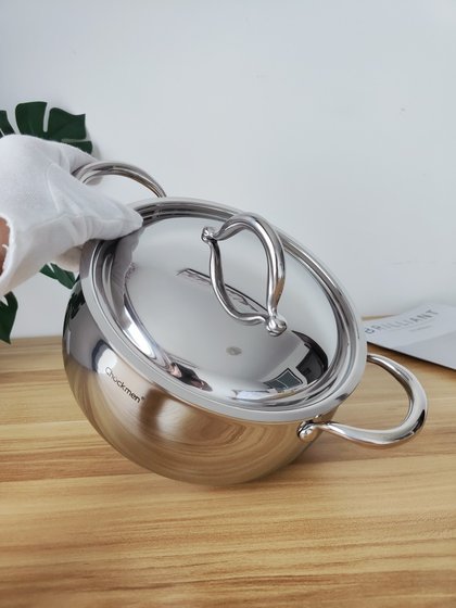 Chockmen 18-10 스테인레스 스틸 3 층 강철 작은 수프 냄비 20cm 더블 리어 스튜 포트 두꺼운 죽, 국수, 스튜 수프 Chockmen 18-10 스테인레스 스틸 3 층 강철 작은 수프 냄비 20cm 더블 리어 스튜 포트 두꺼운 죽, 국수, 스튜 수프