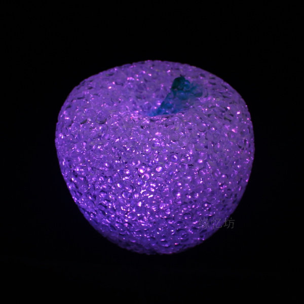 水晶苹果七彩小夜灯 苹果灯 创意礼品地摊热卖 平安夜圣诞礼品