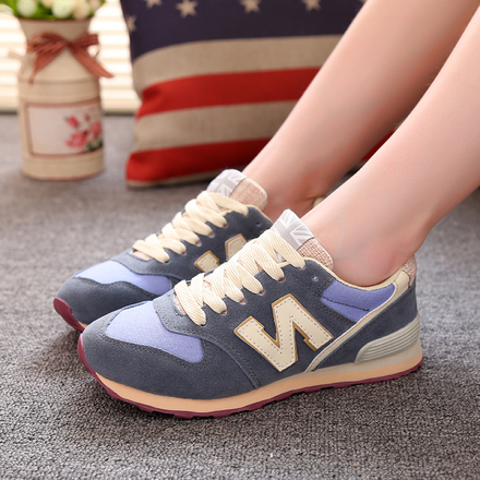 韩国ulzzang运动鞋女中学生跑步鞋平底n字鞋女