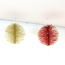 Christmas ceiling decoration three-dimensional sticky powder ball decorations Christmas shop opening ceiling decoration Golden Ball