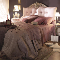 Fabric bed Double bed 1 8 meters European style solid wood wedding bed Queen bed Princess bed 1 5 bedroom furniture carved luxury bed