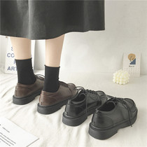 Small Leather Shoes Women Inglust Style 2022 New Spring Retro Vinyday Jk Uniform Shoes Students 100 lap flat-bottom single shoes