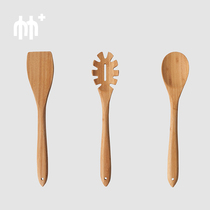 Kitchen bamboo spoon bamboo shovel scoop three-piece set