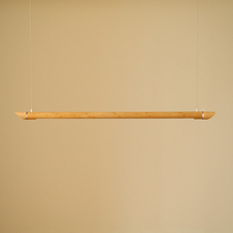 SkyLine solid bamboo wood LED lights modern simple creative living room dining room tea room office warm light hanging lamps