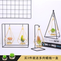 Nordic style simple metal ornaments personality creative modern home soft wine cabinet decorations Wrought iron candlestick crafts