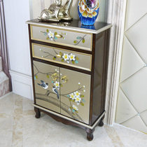 New Chinese entry porch cabinet painted sideboard cabinet American wine cabinet against wall shoe cabinet partition cabinet light luxury screen Cabinet